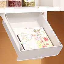 The drawer under the table is equipped with a drawer-type storage box. The cabinet is hung under the cabinet. The telescopic kitchen compartment is arranged on the shelf.