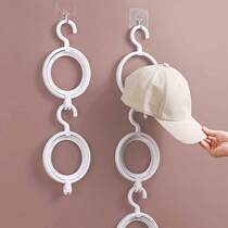 Can be superimposed wall-mounted hat storage rack creative scarf storage rack wardrobe wardrobe hanging hat hook finishing rack
