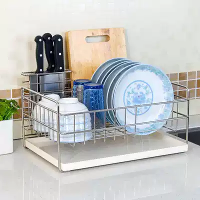 Dimensional space single-layer bowl rack 304 stainless steel dish rack kitchen storage rack bowl tray rack drip rack