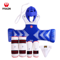 Wulong Taekwondo protective gear Boxing gloves Adult plus thick war protective gear Five-piece set Childrens protective gear training set