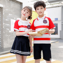 Kindergarten garden dress summer new boy short sleeve girl skirt school uniform primary and secondary school students class uniform school style set