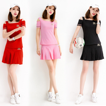 Short Skirt Short Sleeve Skirt Set Set Women Two Piece Kindergarten Teacher Garden Clothes Teacher Overalls Leisure Pure 2021