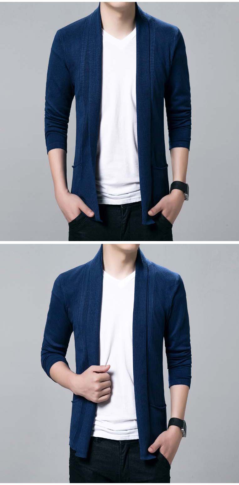 Mùa thu mới thanh niên áo len áo len nam áo len Hàn Quốc V-cổ rắn màu áo len áo len thủy triều quần áo nam blazer nam
