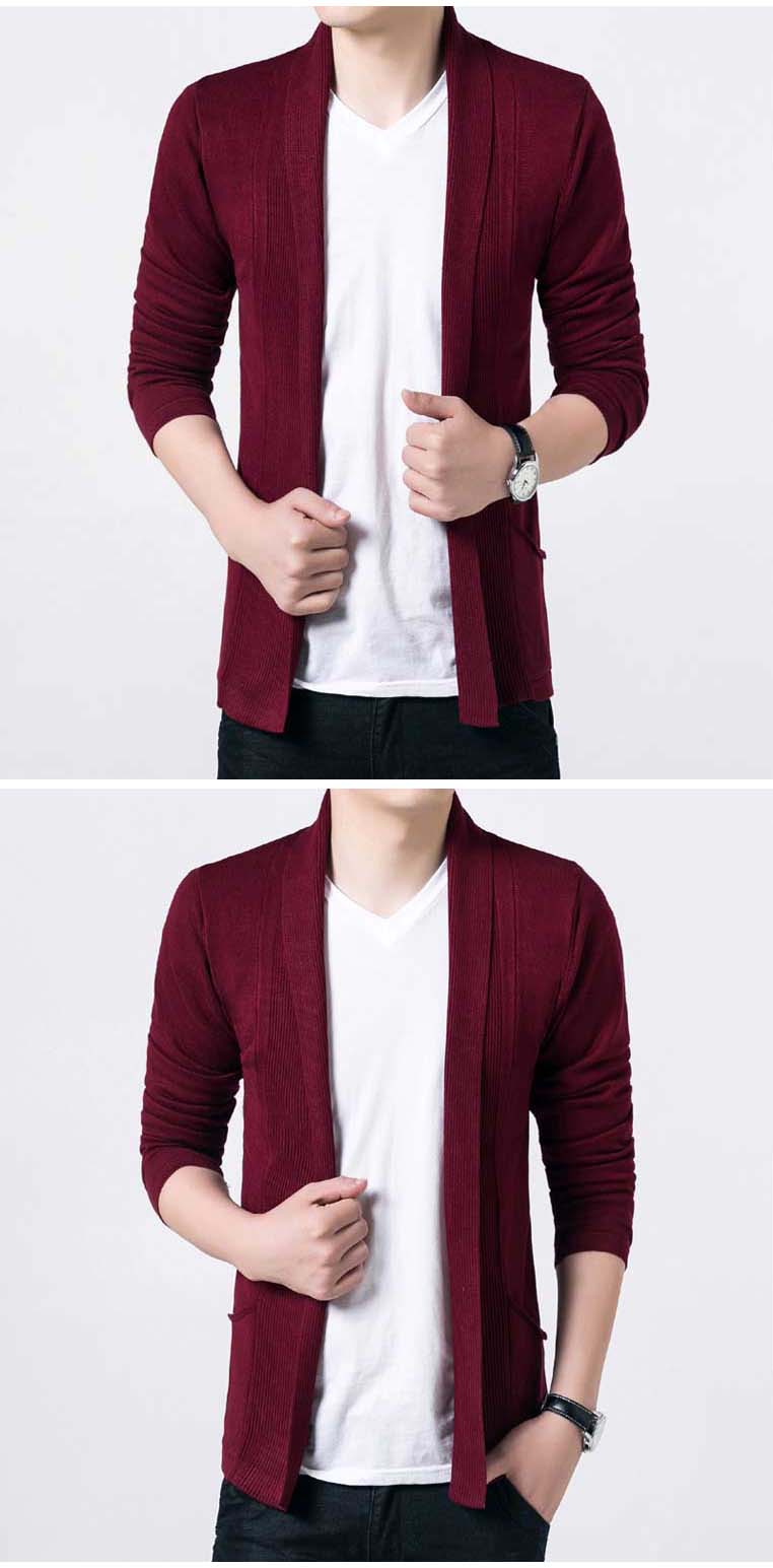 Mùa thu mới thanh niên áo len áo len nam áo len Hàn Quốc V-cổ rắn màu áo len áo len thủy triều quần áo nam blazer nam
