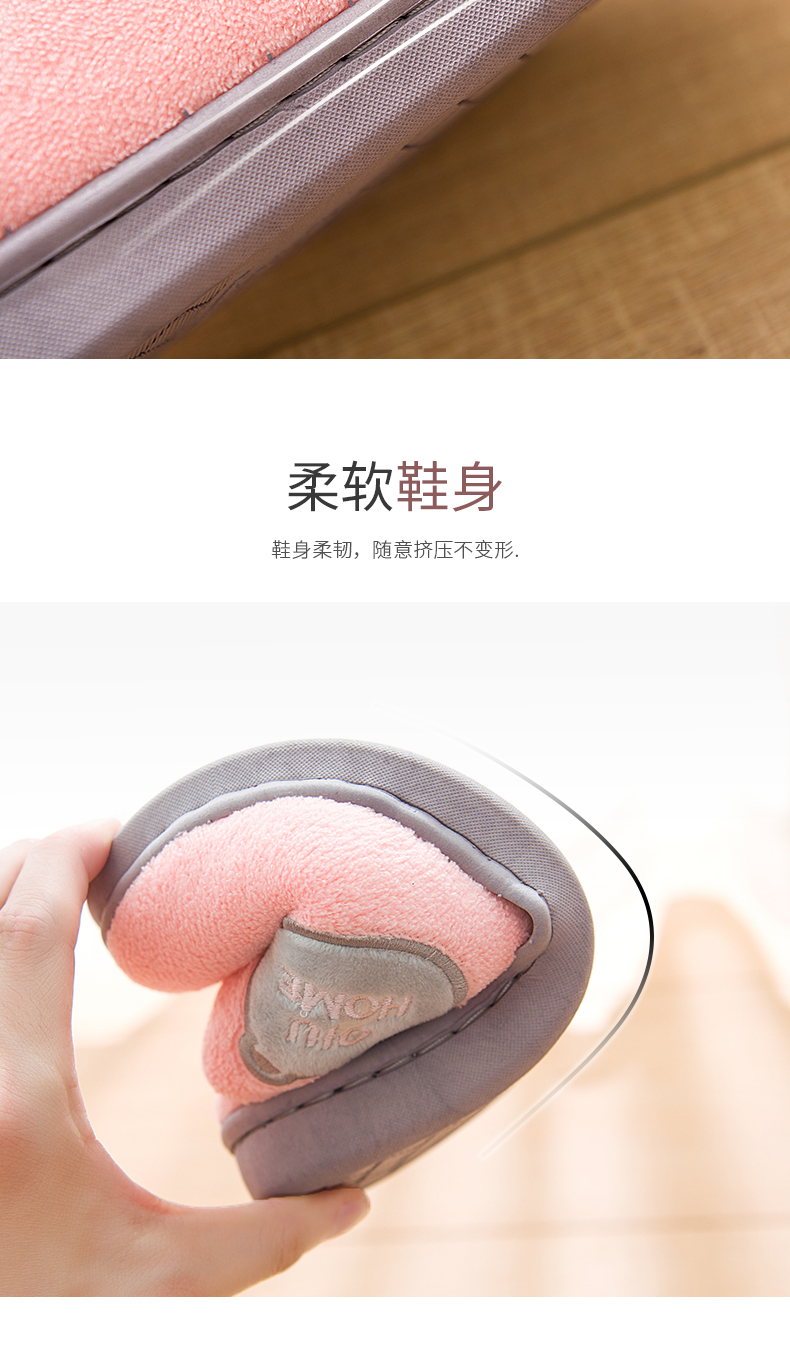 Dép cotton mùa thu và mùa đông giày túi chống trượt sau sinh tại nhà phẳng đáy mùa đông ấm áp mềm mại trong nhà kéo cotton trong nhà dép đi nhà tắm