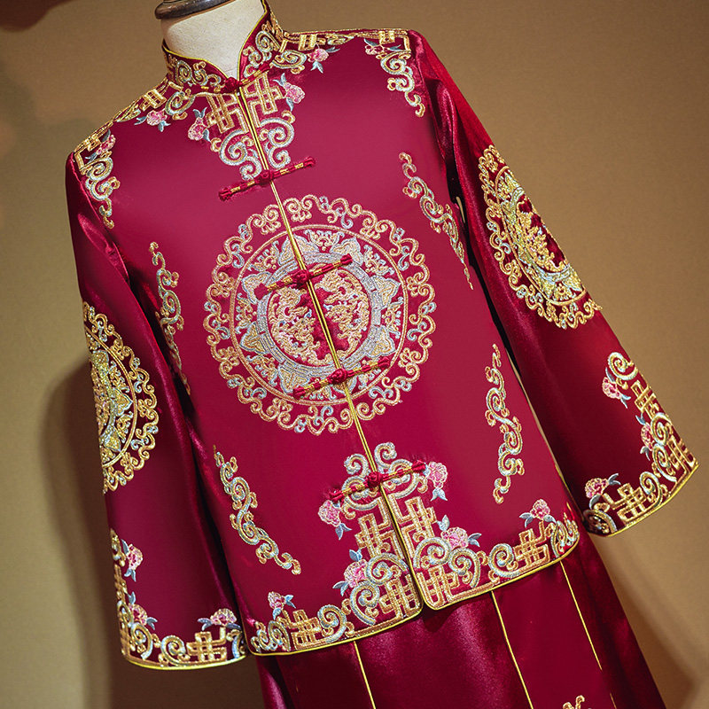 Men's Xiuhe clothing 2021 new Chinese wedding dress Chinese style groom welcome show kimono pick-up service men's