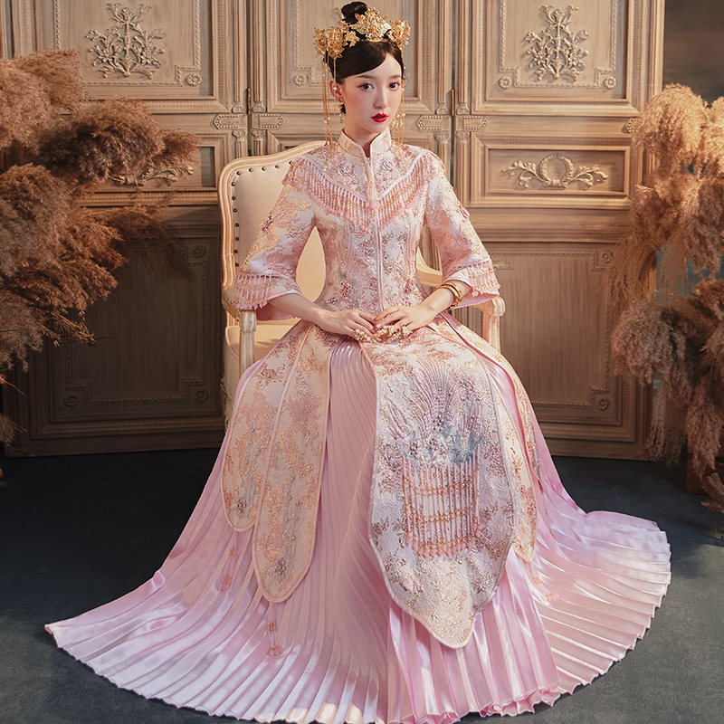 Pink Show and Bride 2022 Chinese Wedding Dresses Wedding Gowns and Won't Wedding Wedding Dresses