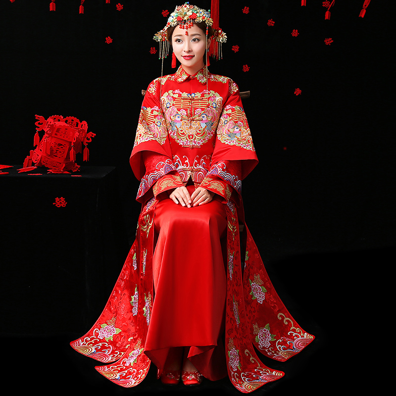 Winter suhe traditional wedding dress for pregnant, 2019