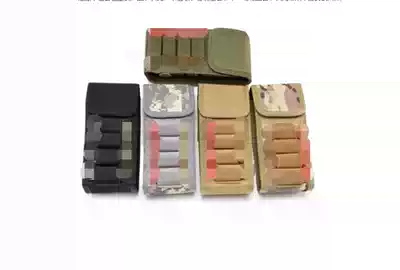 Outdoor tactical 12g bullet bag shotgun containment bag CS field 16-hole equipment Molle accessory bag