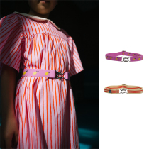 24AW new Dutch sticky lemon childrens belt elastic elastic student casual pants with buckle for men and women
