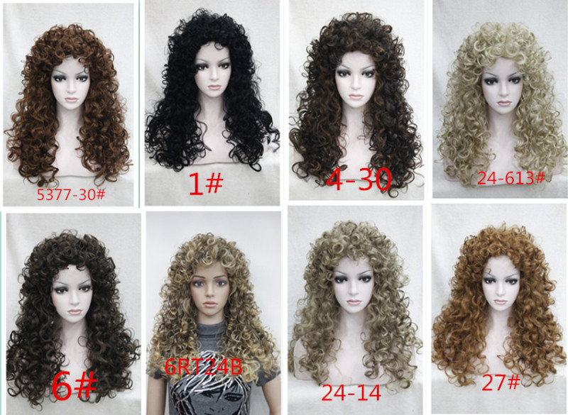 Cosplay Retro Female Full Head Curly Wool Curly Long Curly Wig Fashion Wedding Bride Photo Daily Wear Hair