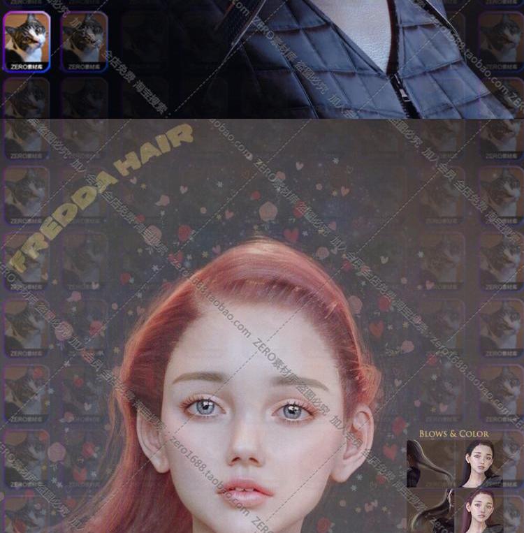 图片[12]-daz3模型 美丽欧美漂亮女孩模特 角色设计+发型 IM包G8-cg男孩