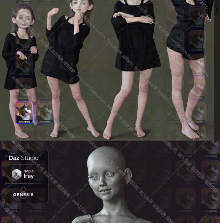 图片[15]-daz3模型 美丽欧美漂亮女孩模特 角色设计+发型 IM包G8-cg男孩
