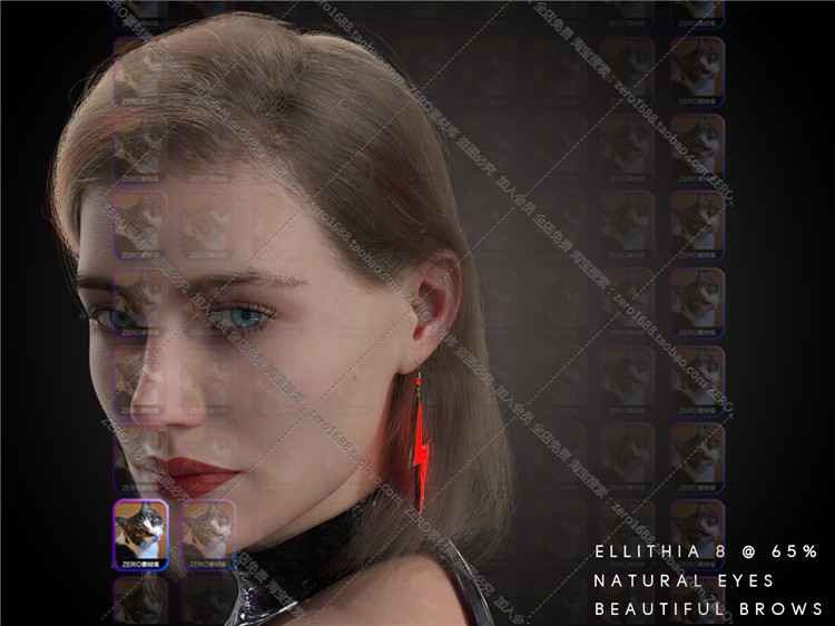 图片[14]-帅气短发发型 daz模型纯发型IM包G3/G8素材dazstudio-cg男孩