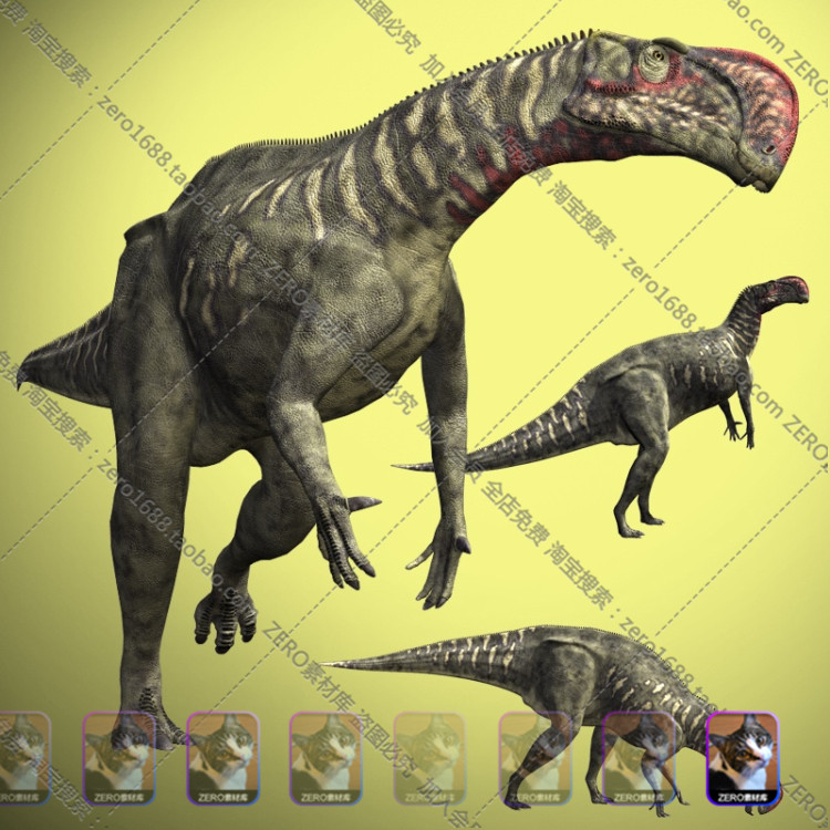 图片[3]-J3617-DAZ模型史前动物恐龙3D素材源文件 DAZ Studio导出MAYA MAX-cg男孩