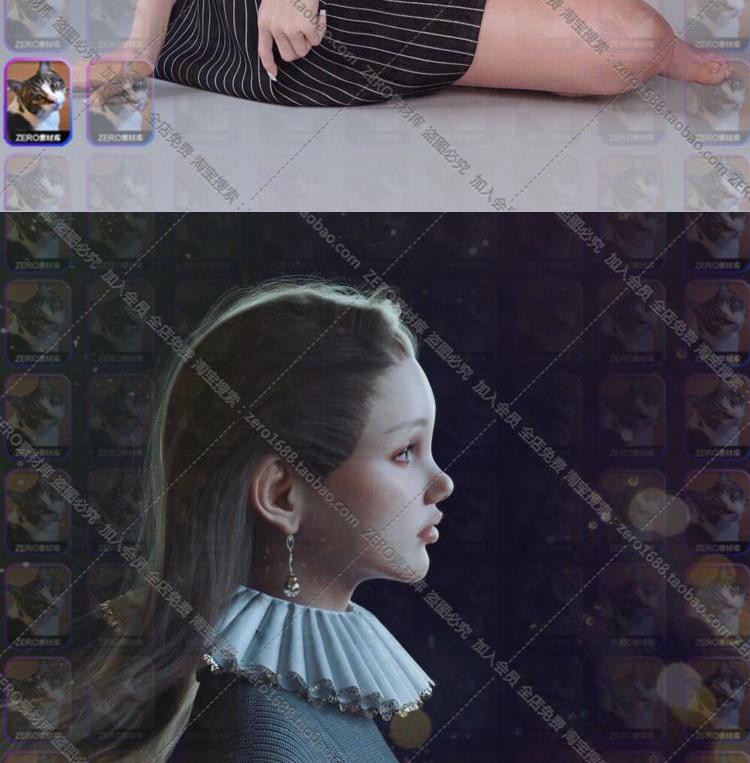 图片[3]-daz3模型 美丽欧美漂亮女孩模特 角色设计+发型 IM包G8-cg男孩