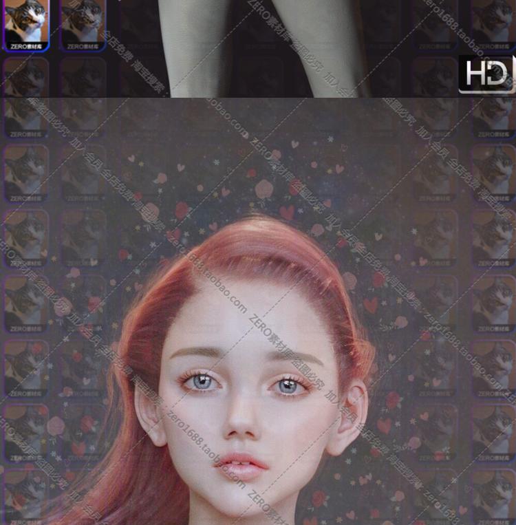 图片[18]-daz3模型 美丽欧美漂亮女孩模特 角色设计+发型 IM包G8-cg男孩