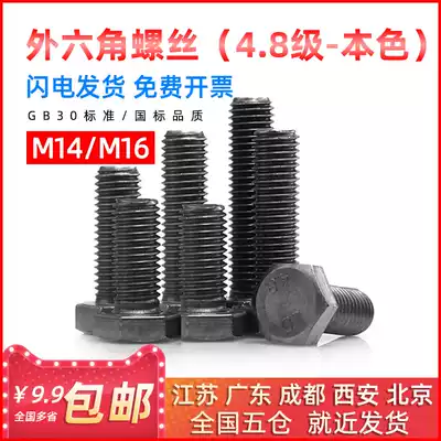 The national standard 4 8 gray iron trimming hex bolts, hex socket screw bolt M14M16 * 20 25 30 35 40 50mm
