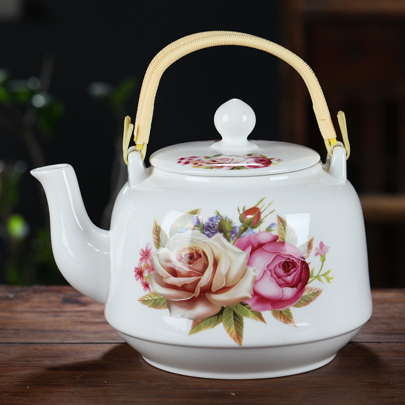 Large capacity ceramic teapot Chinese cold cold water heat kettle CiHu girder pot teapot family hotel