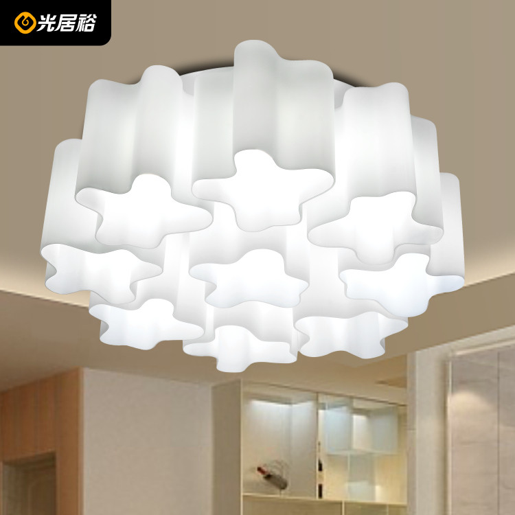 Modern simple atmospheric living room ceiling lamp warm romantic round glass lamp bedroom study restaurant ceiling lighting
