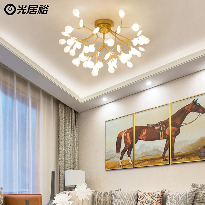 Firefly Light Nordic Postmodern Creative Personality Online Red Lights Led Master Bedroom Dining Room Suction Top Lamps-Taobao