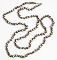 B- 17 vintage Antique long variety of wear single-layer taupe faux pearl sweater chain necklace