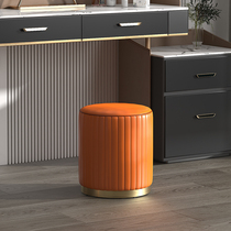 Round stool Soft sitting face light and luxurious stool High sitting pier Living room Home tea table stool changing shoes stool Makeup Stool Dresden