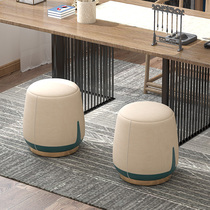 Light Extravagant Nordic Home Tea Table Stools Makeup small round stool Serve minimalist Kung fu tea room Tea Room Leather Art Soft Mound