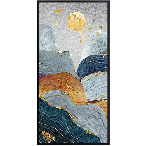 Физическая мозаичная плитка инкрустирована абстрактная ландшафтная декоративная живопись картины настенные живописи в роспись фэн -шуй