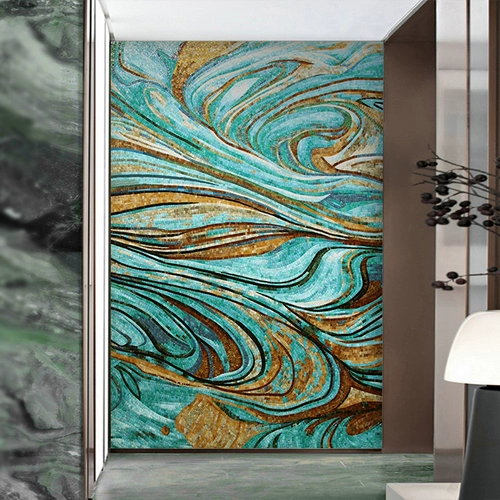 Современная мозаика, инкрустация камня, скандинавский стиль, простой и элегантный дизайн, легкий роскошный стиль