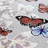 Мозаика, инкрустация камня, диван с бабочкой, головоломка, китайский стиль, делается под заказ