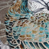 Бутик -павлин режущий мозаичный головоломка на заказ -приготовленные фениксовые фрески, цветочные плитки, фоновая фоновая стена, рафинированная картина