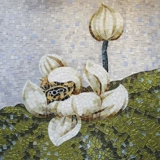 玛雅拼图 Стеклянная мозаика Фоны Фоны Стена Голубая лотос Лотос Стримлярная головоломка