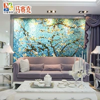 Van gogh масляная живопись абрикосовая хрустальная стеклянная плитка