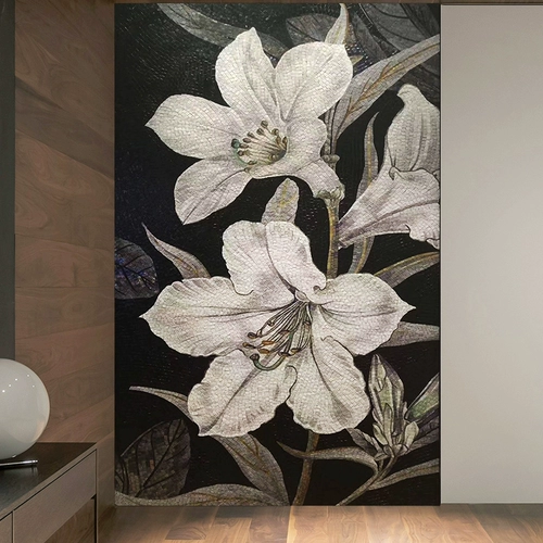 Цветочная мозаика лилия Символическая живопись