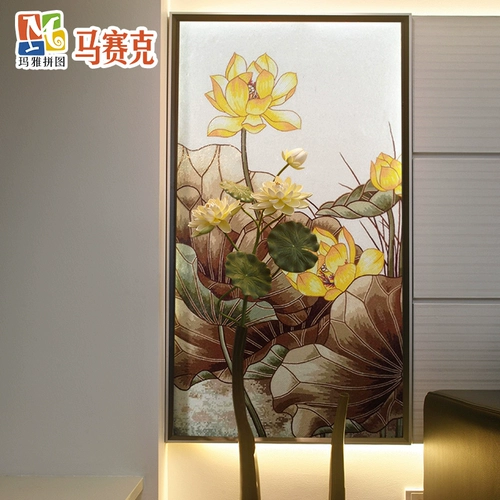 Современный цветок лотоса, головоломка, хрустальная мозаика