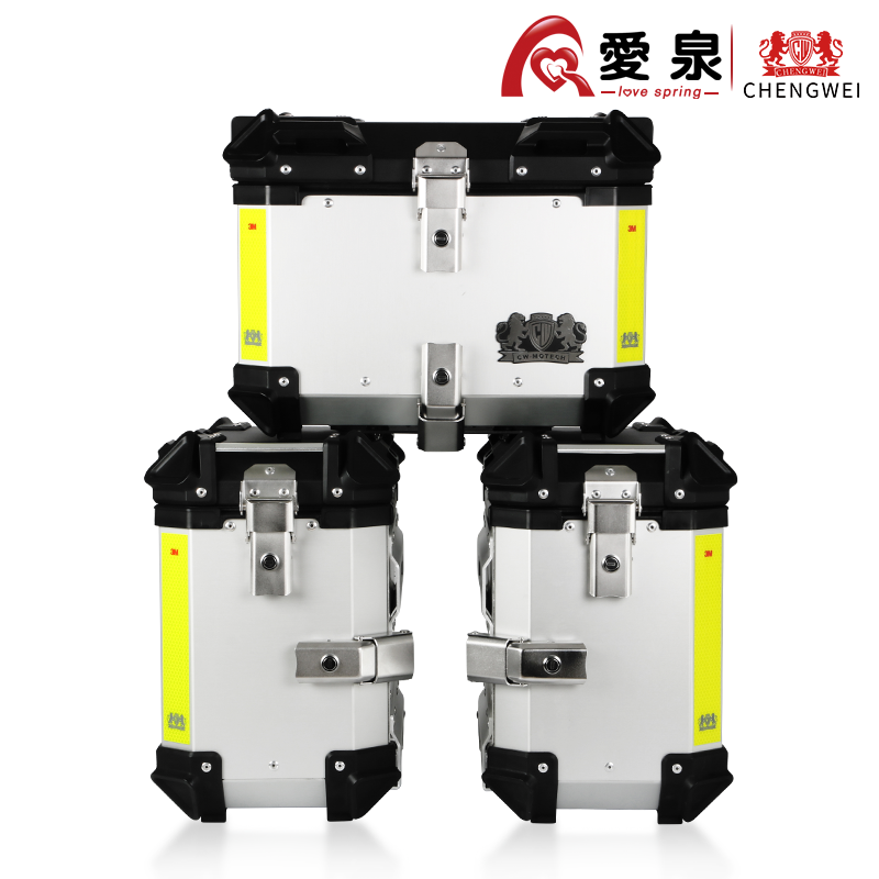 Chengwei aluminum alloy side box locomotive Huanglong Bellini Spring Wind aluminum box Universal quick release suitcase W35 fifth generation