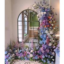 Monets garden same hydrangea simulated flower window display design decorative floral arrangement simulated plant landscaping