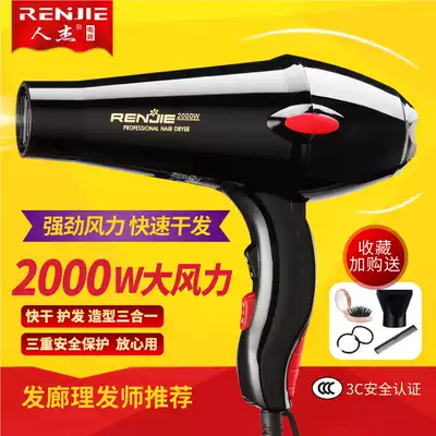 Renjie hair dryer high-power hair stylist special hair salon does not hurt hair Hair Dryer 2000W household hair dryer