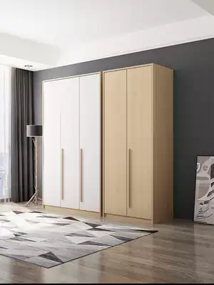 Nordic wardrobe modern simple small apartment storage cabinet home bedroom flat open two three four door combination wardrobe