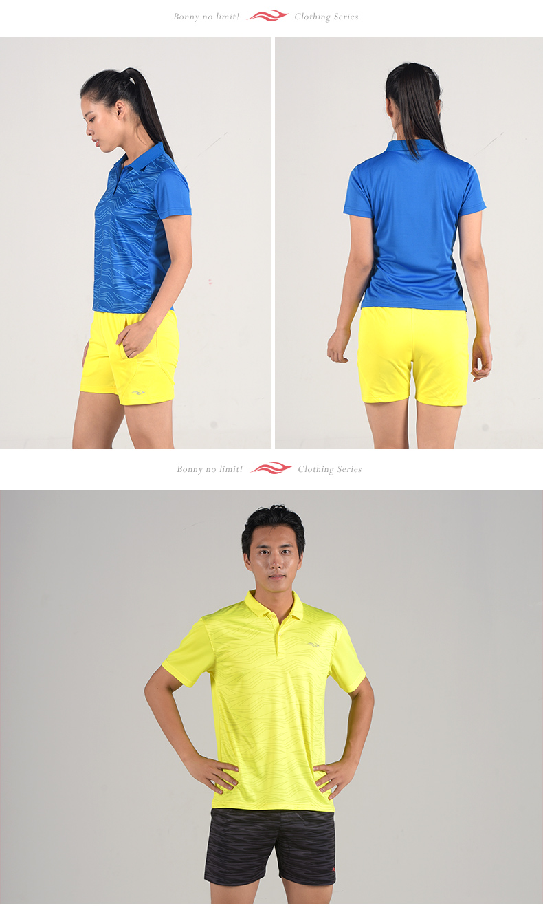 Bonny wave fine point small small vải nam và nữ POLO áo ngụy trang logo gradient thể thao giản dị tay áo ngắn áo thun polo