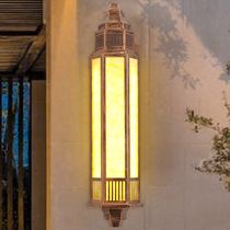 Bronze Electroplated Outdoor Wall Lamp Waterproof Outdoor Engineering Door Column Lamp Courtyard Hotel Exterior Wall Community Villa Atmospheric Lamp