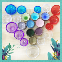 Beauty Salon Essential Oil Bowl Creative Crystal Ice Cracks Glass Glazed Porcelain Bowl Thai Spa Essential Oil Bowl Suit