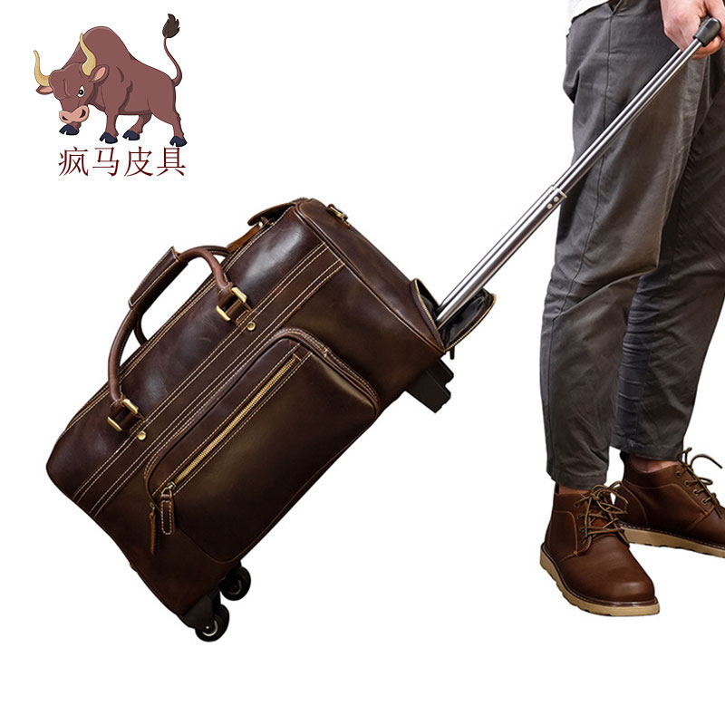 Men's Retro Leather Travel Bags