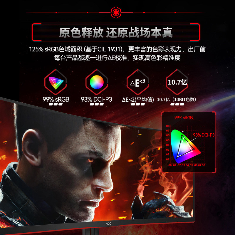 Aoc 34inch Fish Screen Quasi-4K E-Sports 190Hz Overclocking Computer Monitor Cu34G3X Curved Surface 2K1 Screen 32