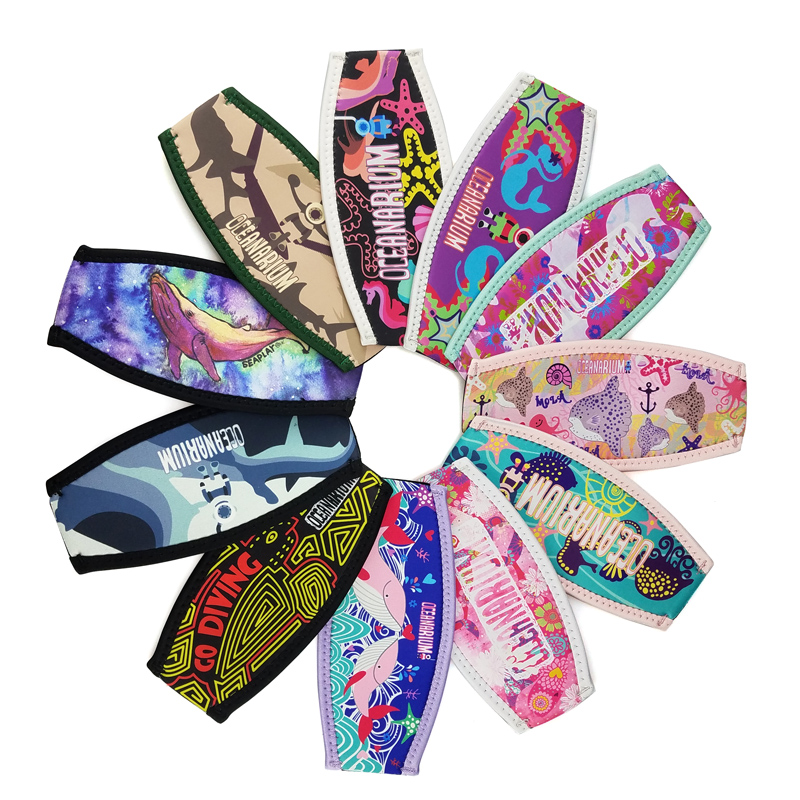 New diving mask hair protection belt cover anti-injury hair ocean pattern men and women snorkeling mirror hair protection belt anti-injury hair