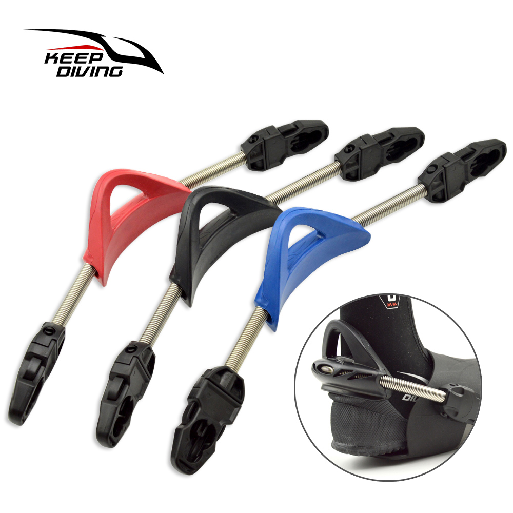 Professional fins Stainless Steel spring Shoelace Open heel Fins Strap Adjustable heel Buckle Belt Diving Accessories