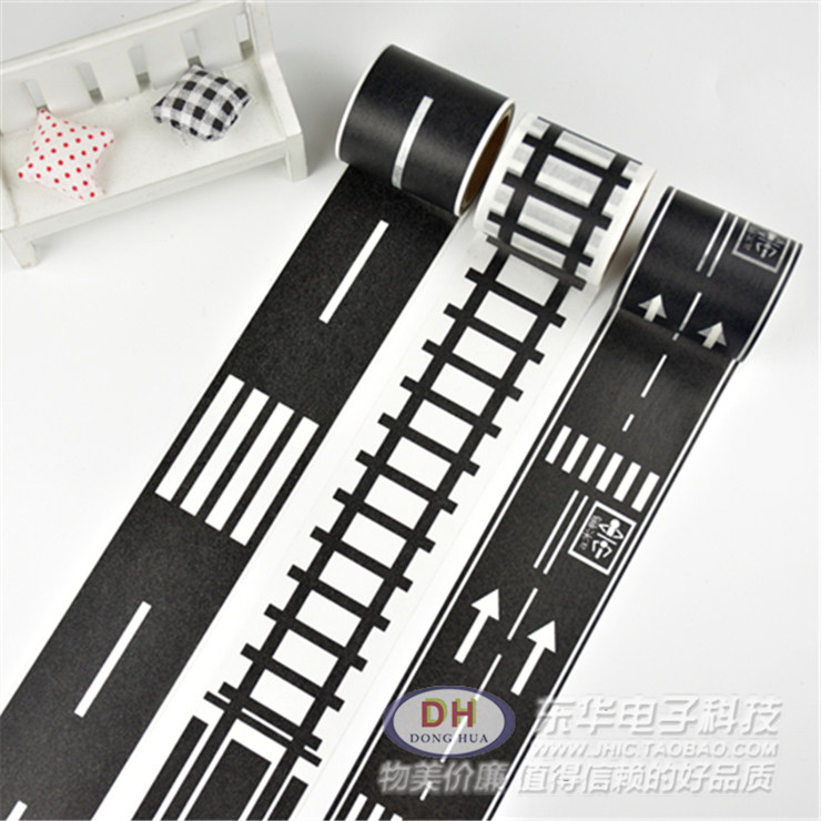 DIY children's road road railway tape toy design handmade track scene traffic car tape