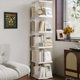 Rotating Bookshelf Storage Rack Floor-Standing Multi-Layer Acrylic Simple Children's Book Picture Book Rack Corner Display Cabinet Bookcase