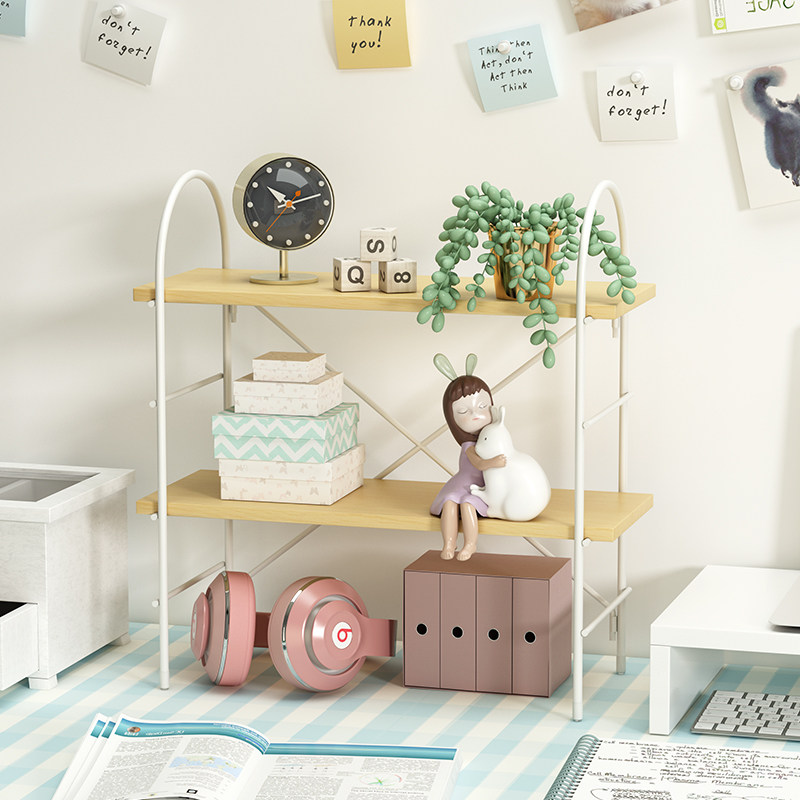 Desktop Desk Shelf Children Small Multilayer Shelf Students Finishing File Rack Office Table Containing Deck Shelf